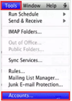 select "Accounts