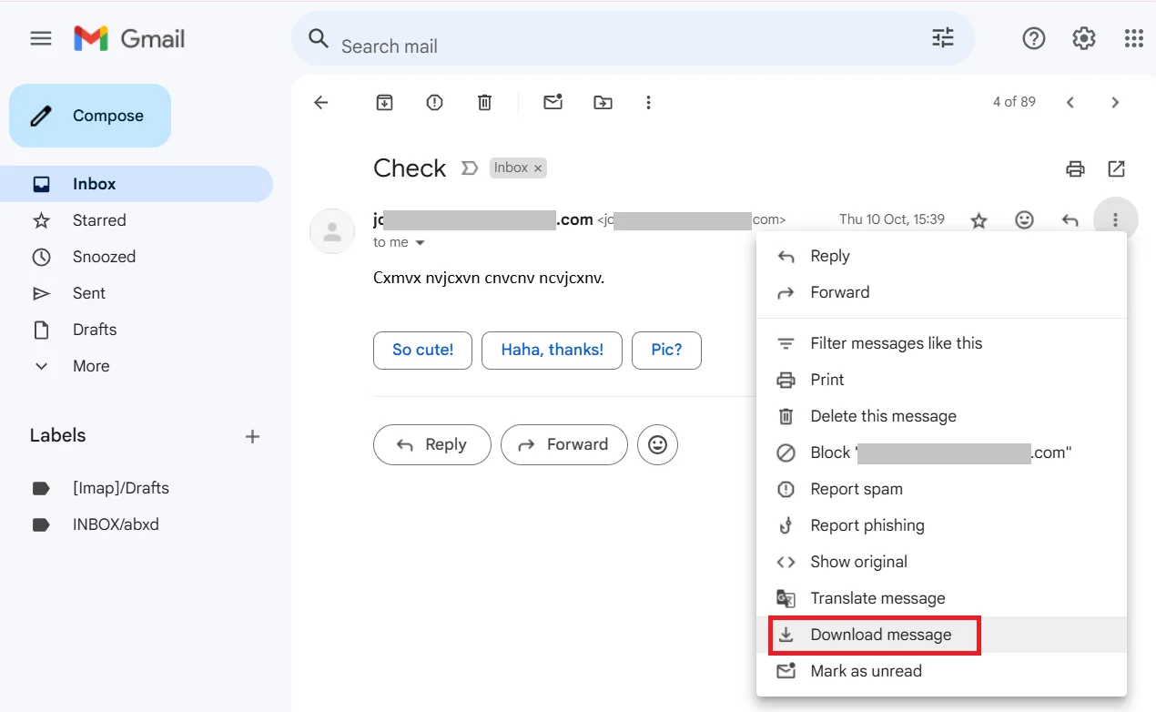 export emails from gmail