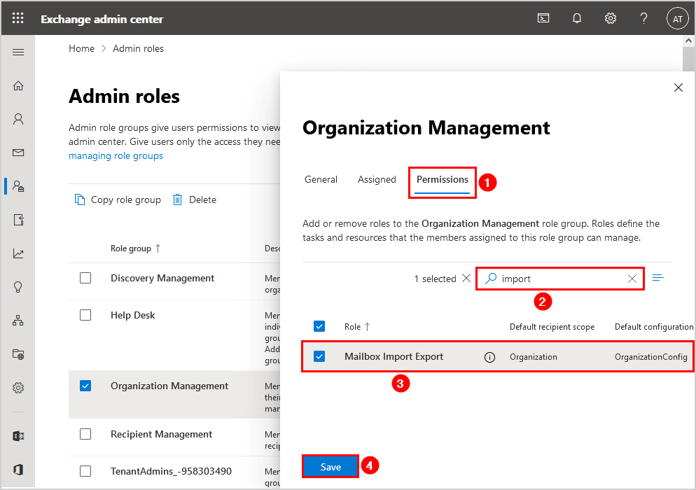 check Mailbox Import Export