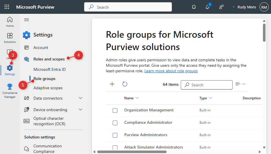 assign role and groups
