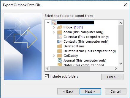 choose gmail mailbox folders