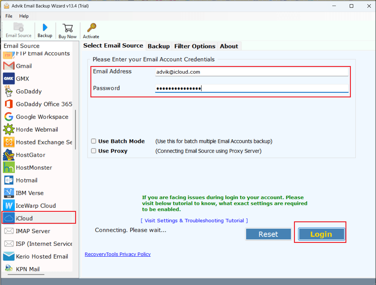 transfer iCloud to Gmail