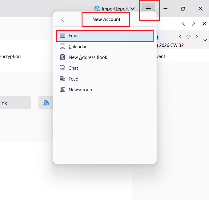 choose Email tab