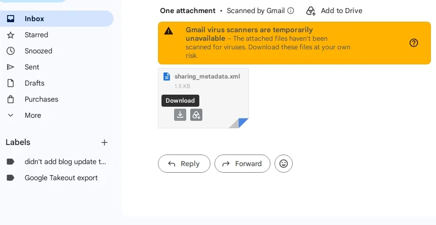 download attachments from gmail