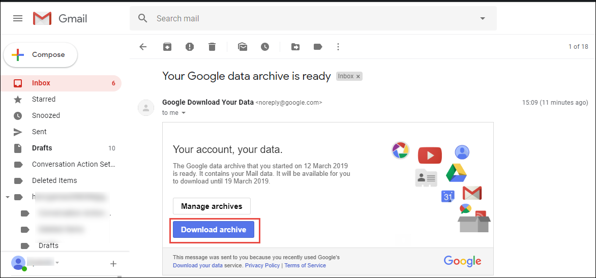 export all emails from gmail