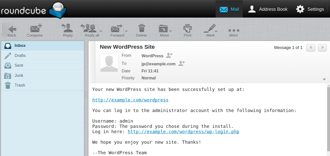 Export all Emails from Roundcube