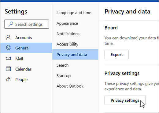 select Privacy and Data