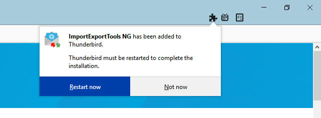 restart your Thunderbird application