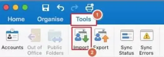 import olm to gmail