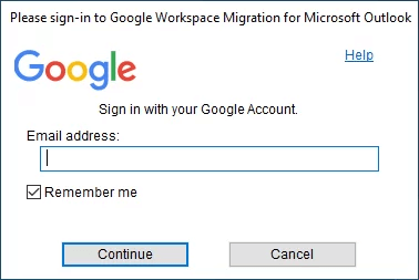 Enter your Gmail email address