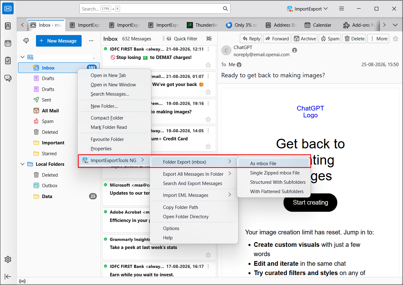 export office 365 mailbox to mbox