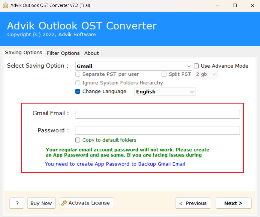 Enter your Gmail address