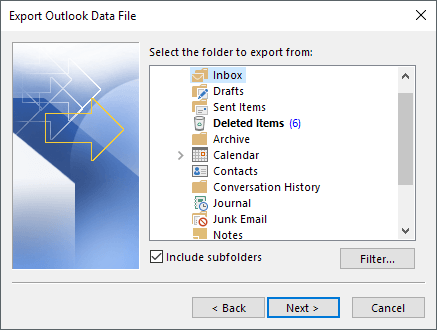 choose Gmail mailbox folders