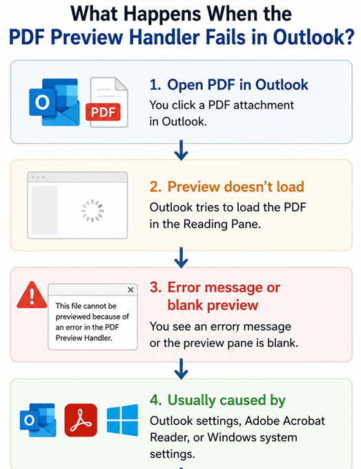 pdf preview handler not working in outlook flow chart
