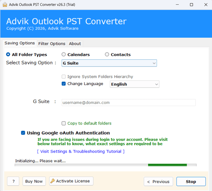 PST to Google Workspace migration