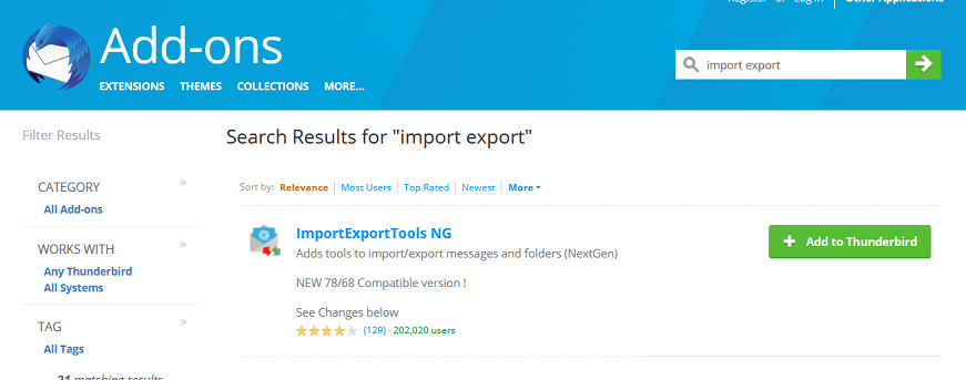 install the ImportExportTools NG
