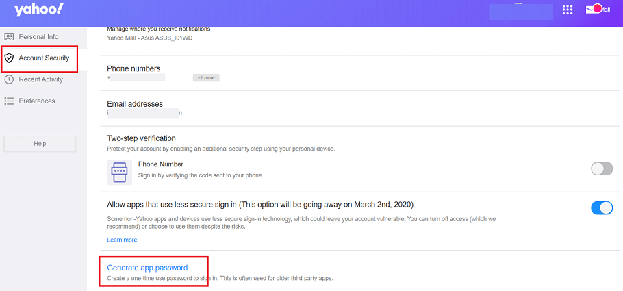 export yahoo mail to pst