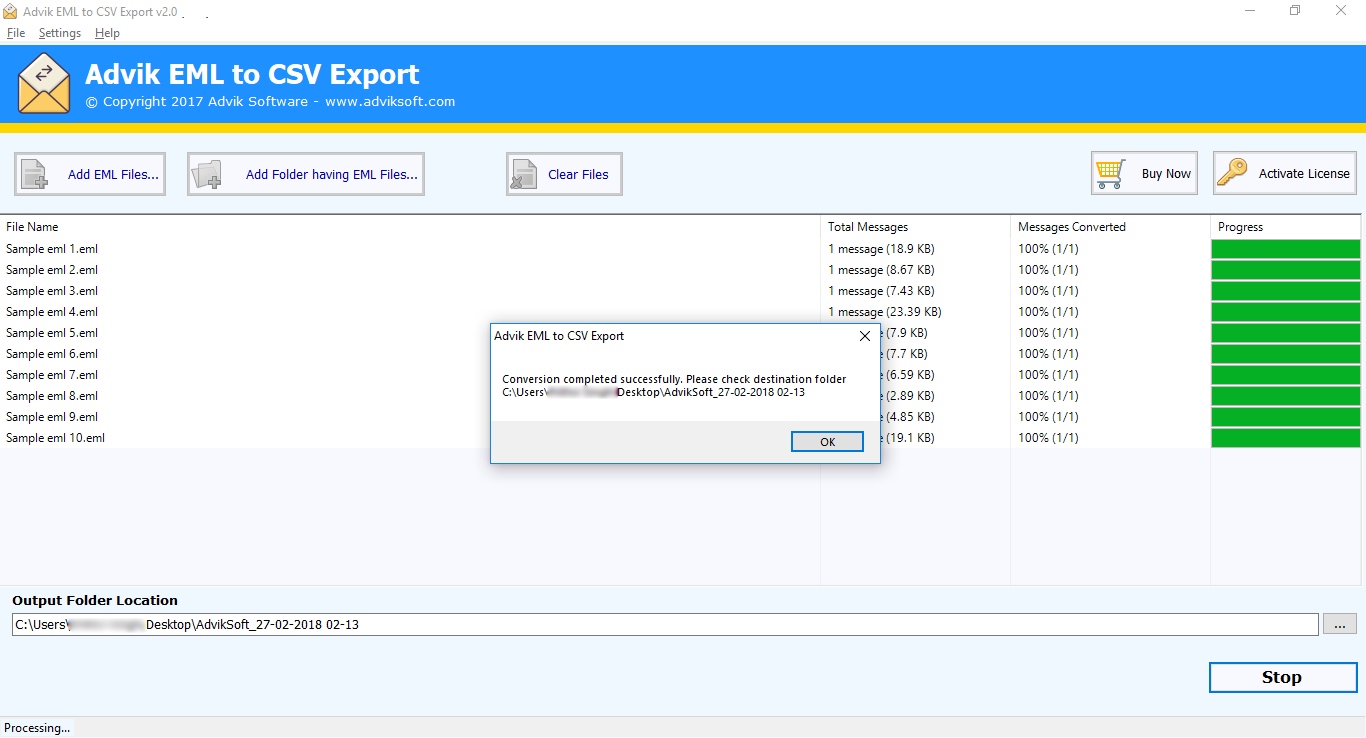 convert eml to excel csv file