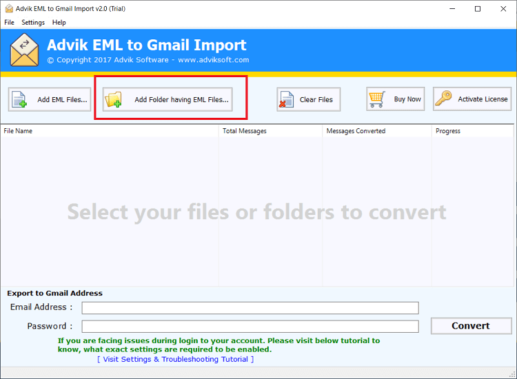 import eml to gmail