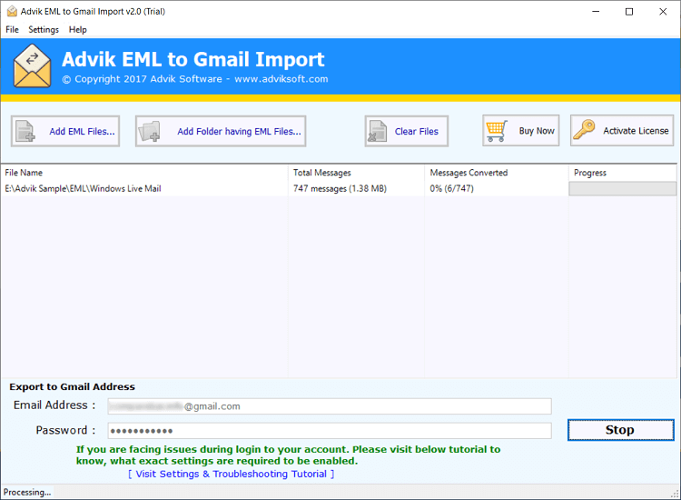 open eml file in gmail