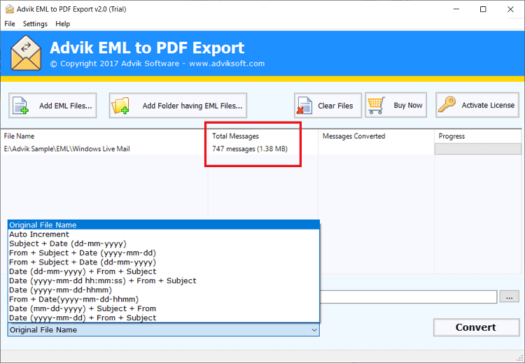 emlからpdfへのコンバーター