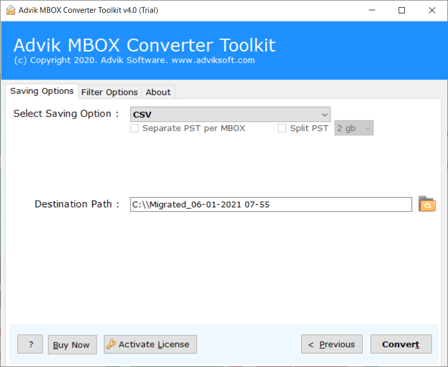 mbox to excel csv converter