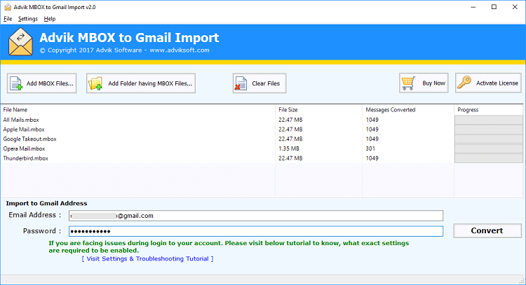 Gmail mbox 가져 오기