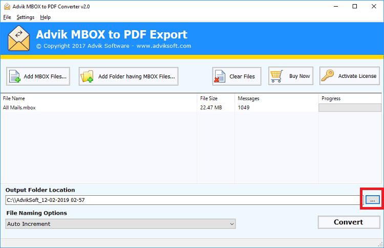 convert mbox to pdf