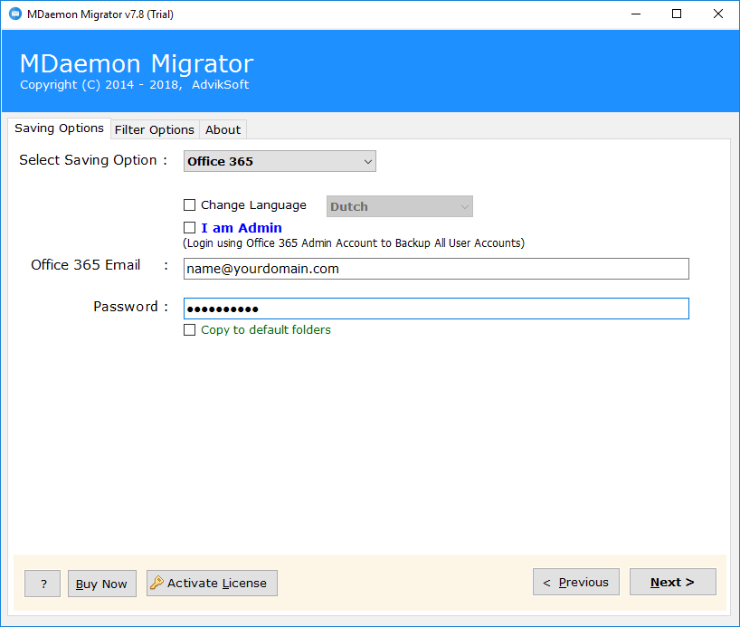 mdaemon to office 365 migration