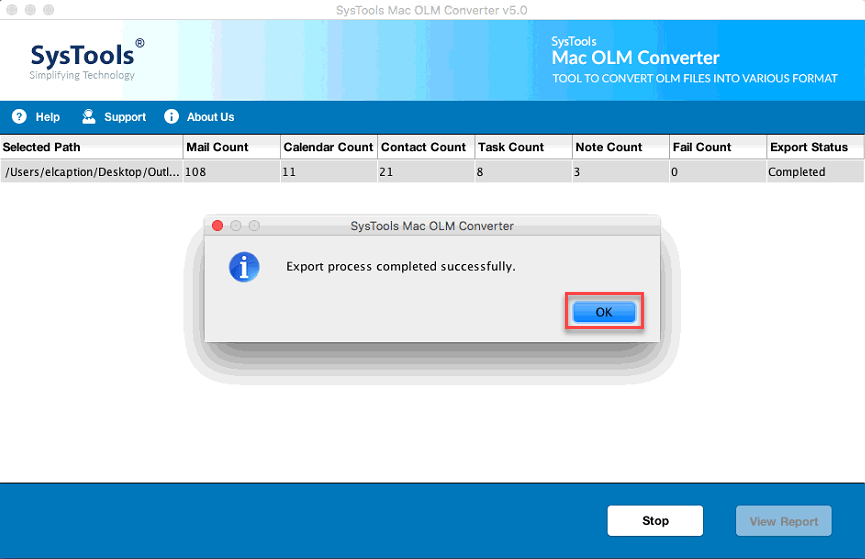 mac olm converter