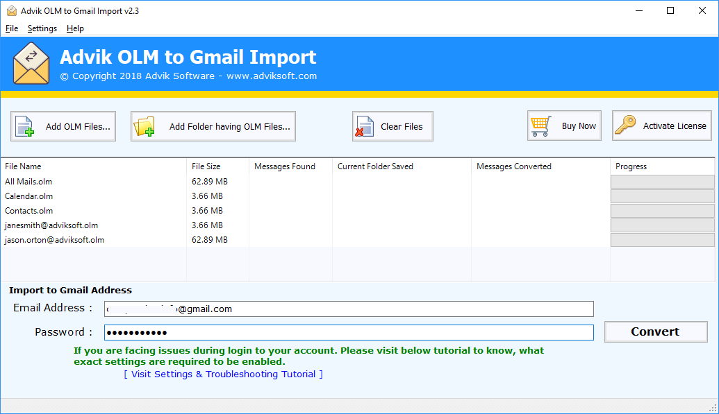 Exportar OLM a Gmail