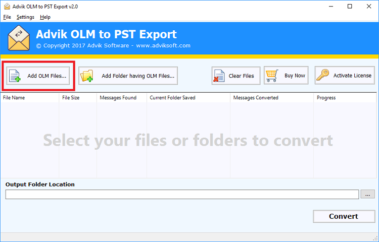 converting olm to pst file format
