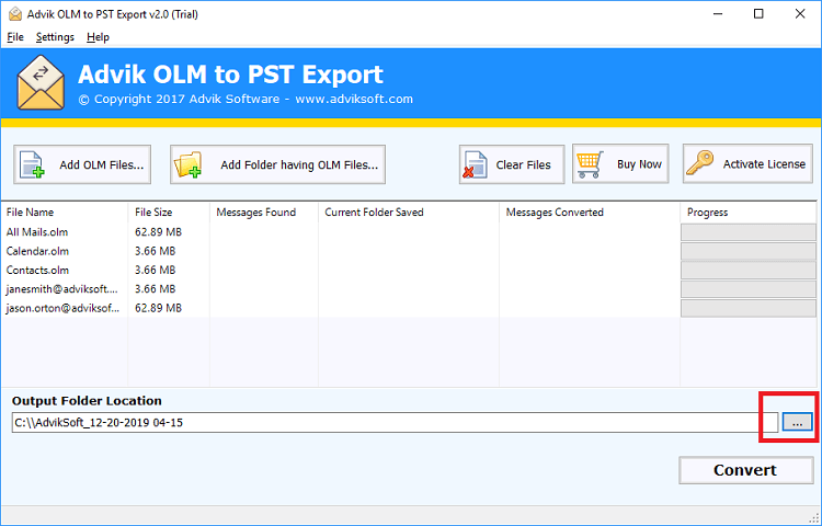 Convertidor de OLM a PST