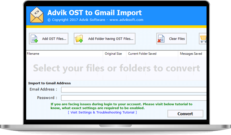 import ost to gmail