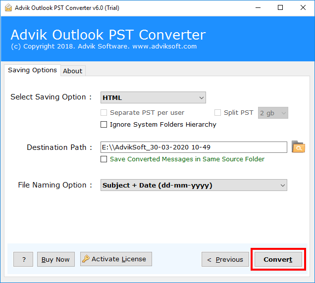 pst to html converter