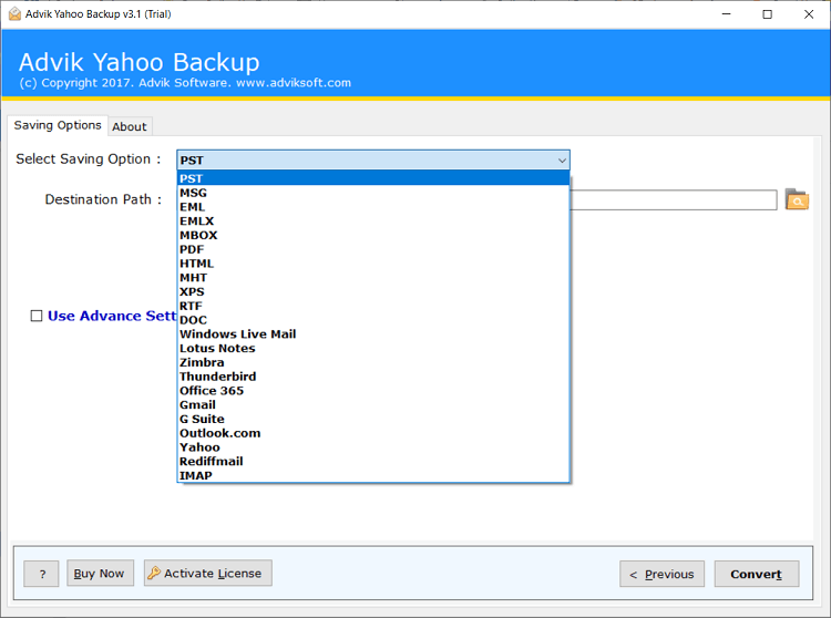 Yahoo Sicherung Tool