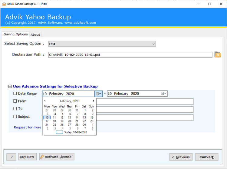 Yahoo-E-Mails herunterladen