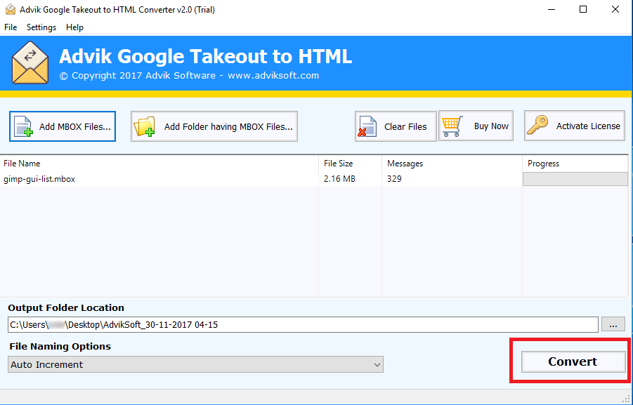google takeout to html converter