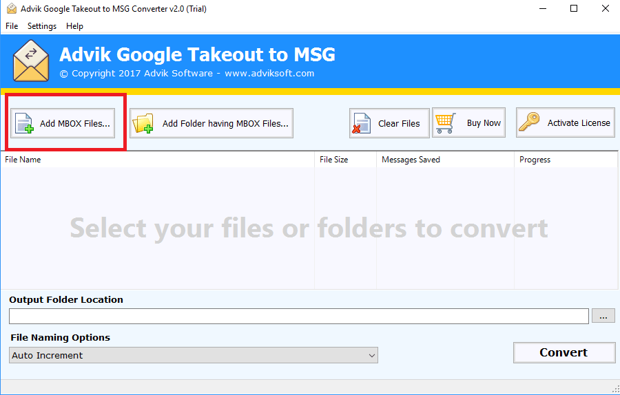 google takeout converter to MSG free