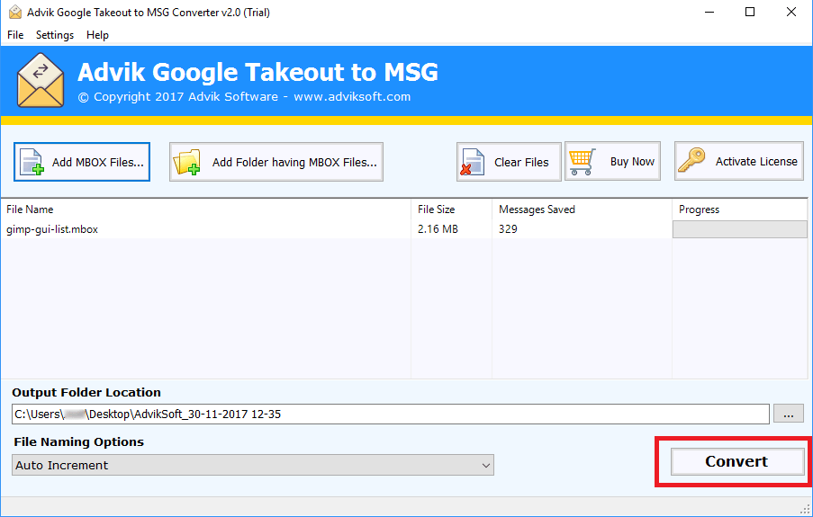 google to MSG converter