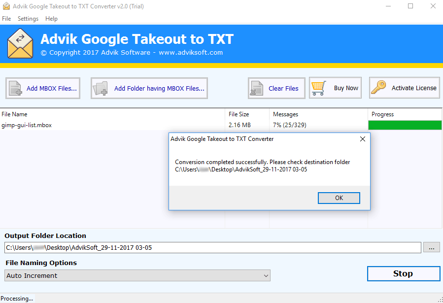 google takeout to TXT converter