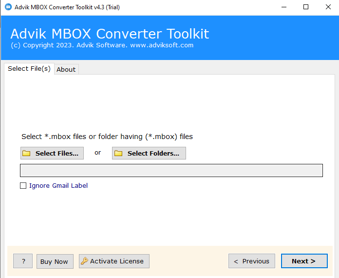 run advik mbox to csv converter tool