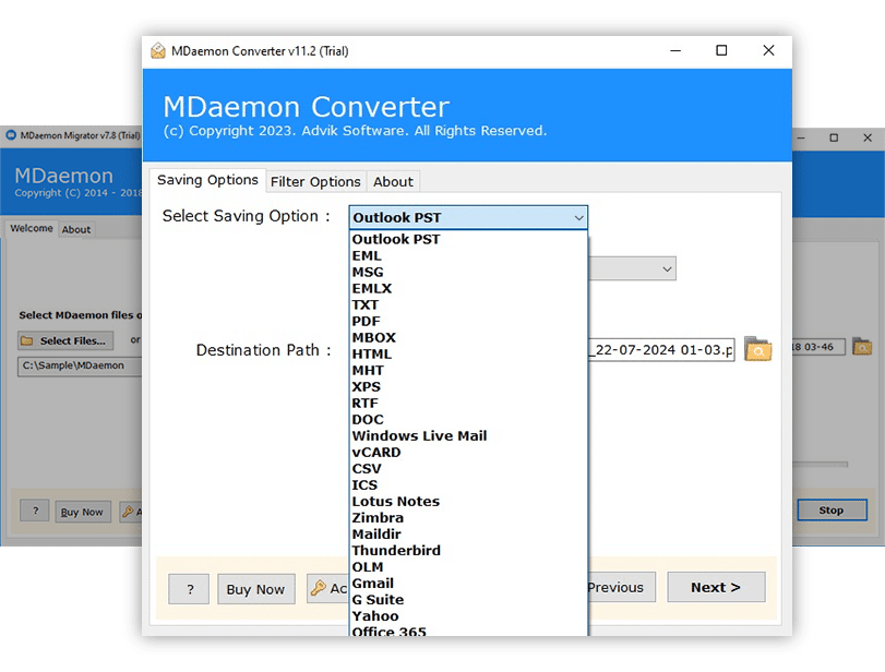 export mdaemon mailbox data