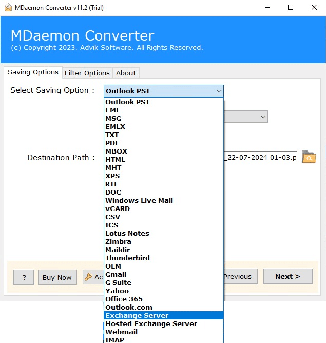select exchange server