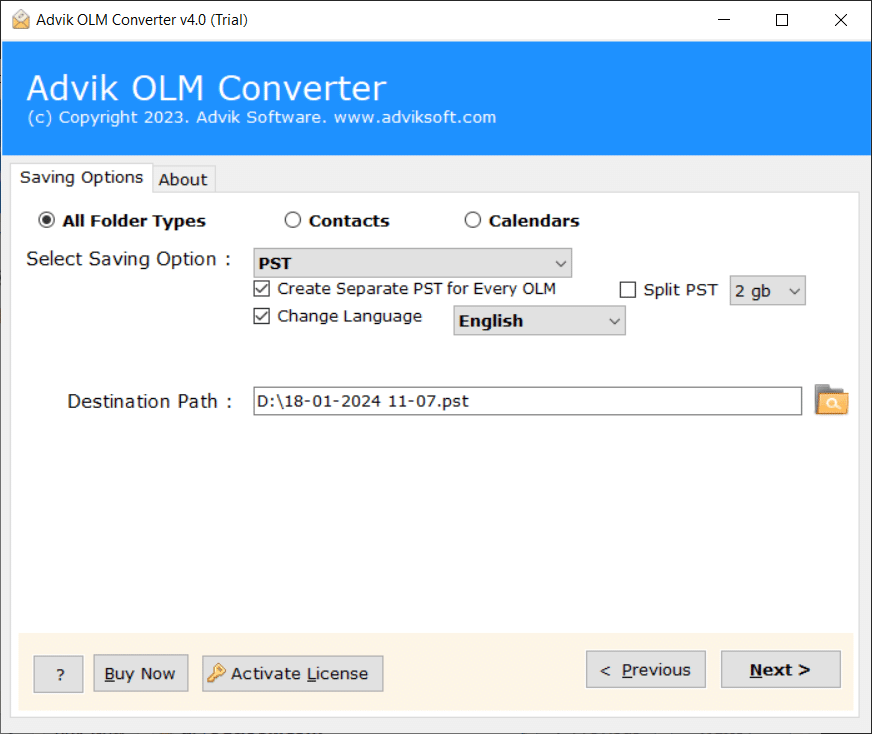 how to convert olm emails
