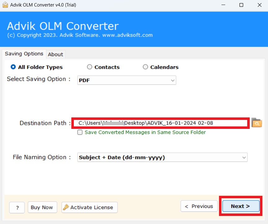 how to convert olm to pdf file
