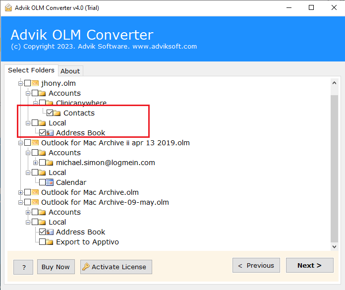 best olm to vcf converter