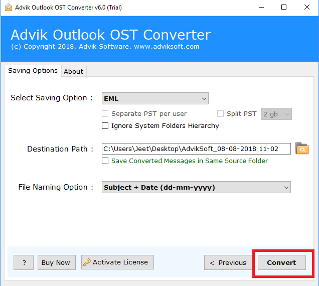 convert ost to eml file