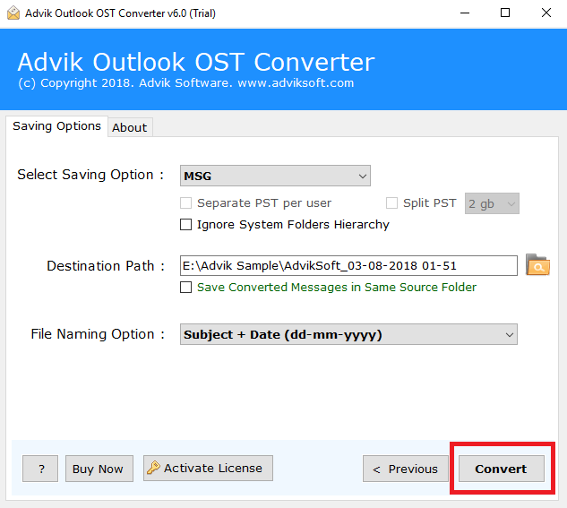 convert ost file to msg files