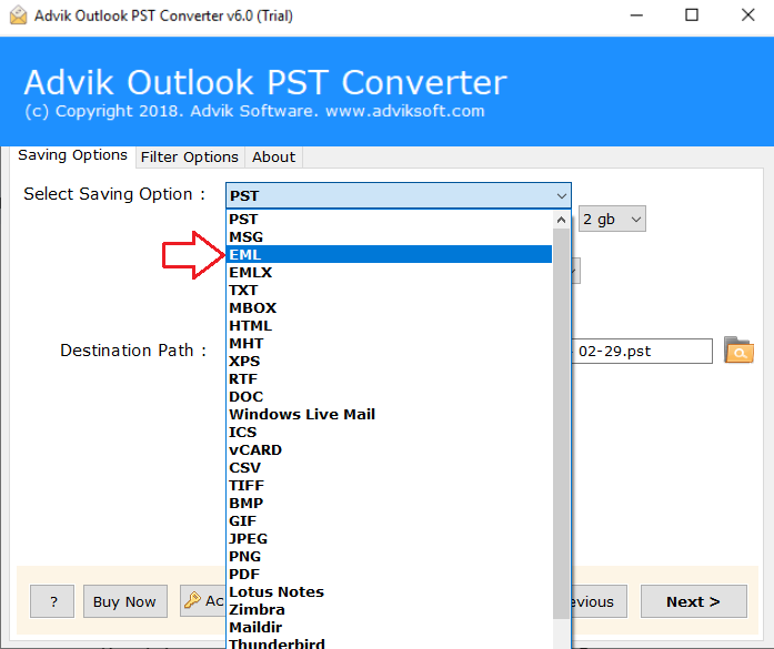 pst to eml tool